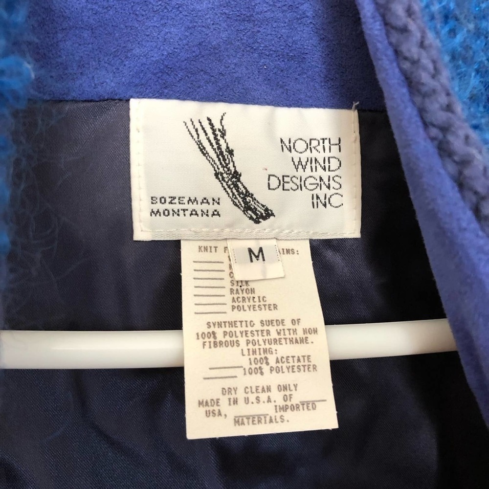 NWT Multi-Color Suede Coat with Feather Designs S… - image 8